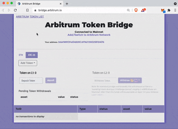 move your funds to Arbitrum