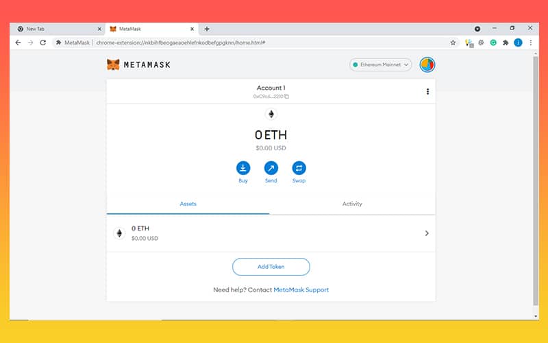 Recover your metamask wallet account
