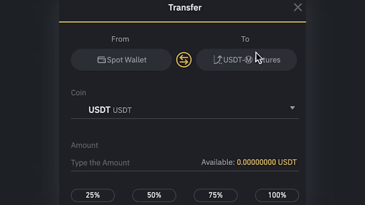 Guide to Crypto Futures Trading: How to Long and Short Bitcoin? 5 Step 3: Deposit Funds into Binance Futures Account