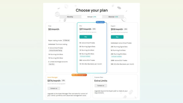 3Commas Pricing Plans